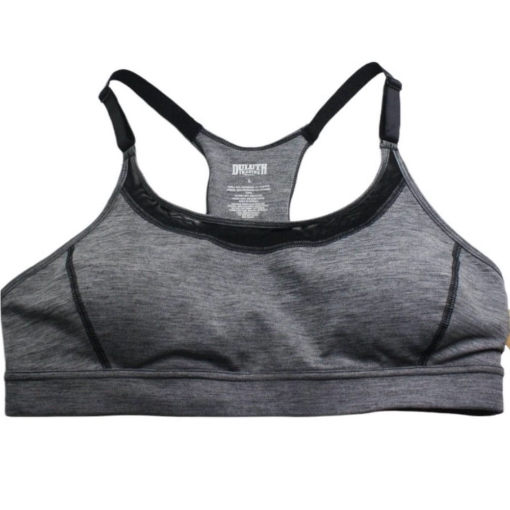Duluth Trading Co Gray Pullover Sports Bra